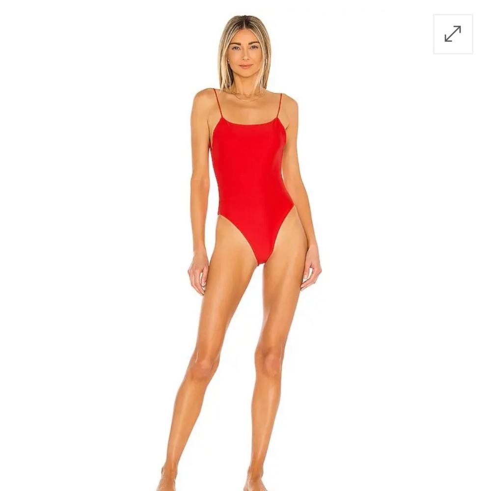 JADE SWIM Trophy One Piece Bikini - Size Small, Color Lava